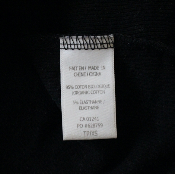 Twik | Organic Cotton Mock Neck Tank Black Ribbed - Picture 4 of 4